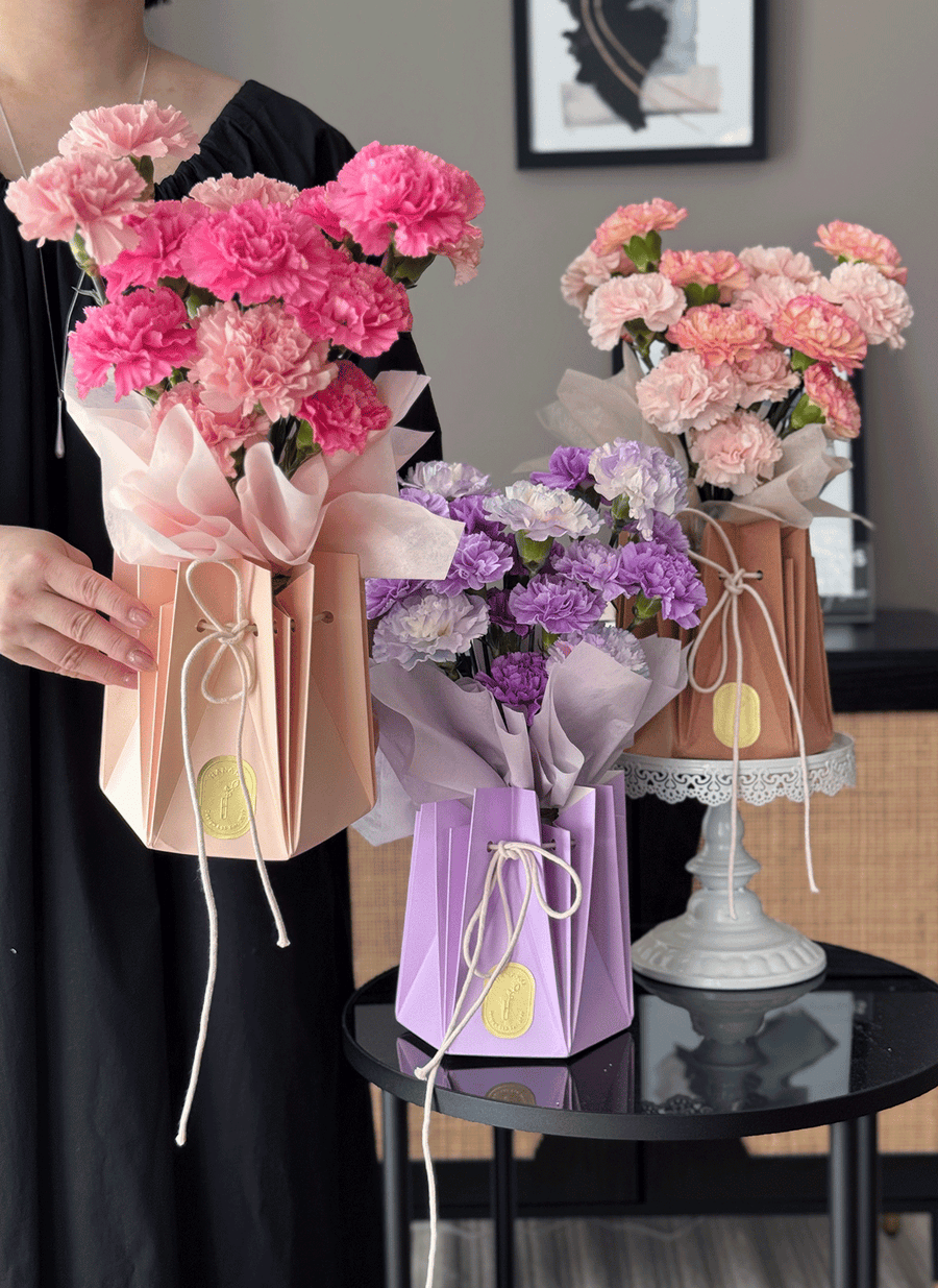 Mother's Day Carnation Bouquet with Vase