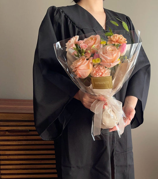 Graduation Daily Bouquet Style Peach