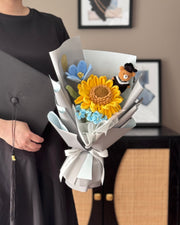 Sunny Scholar Graduation Crochet Bouquet