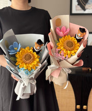 Sunny Scholar Graduation Crochet Bouquet