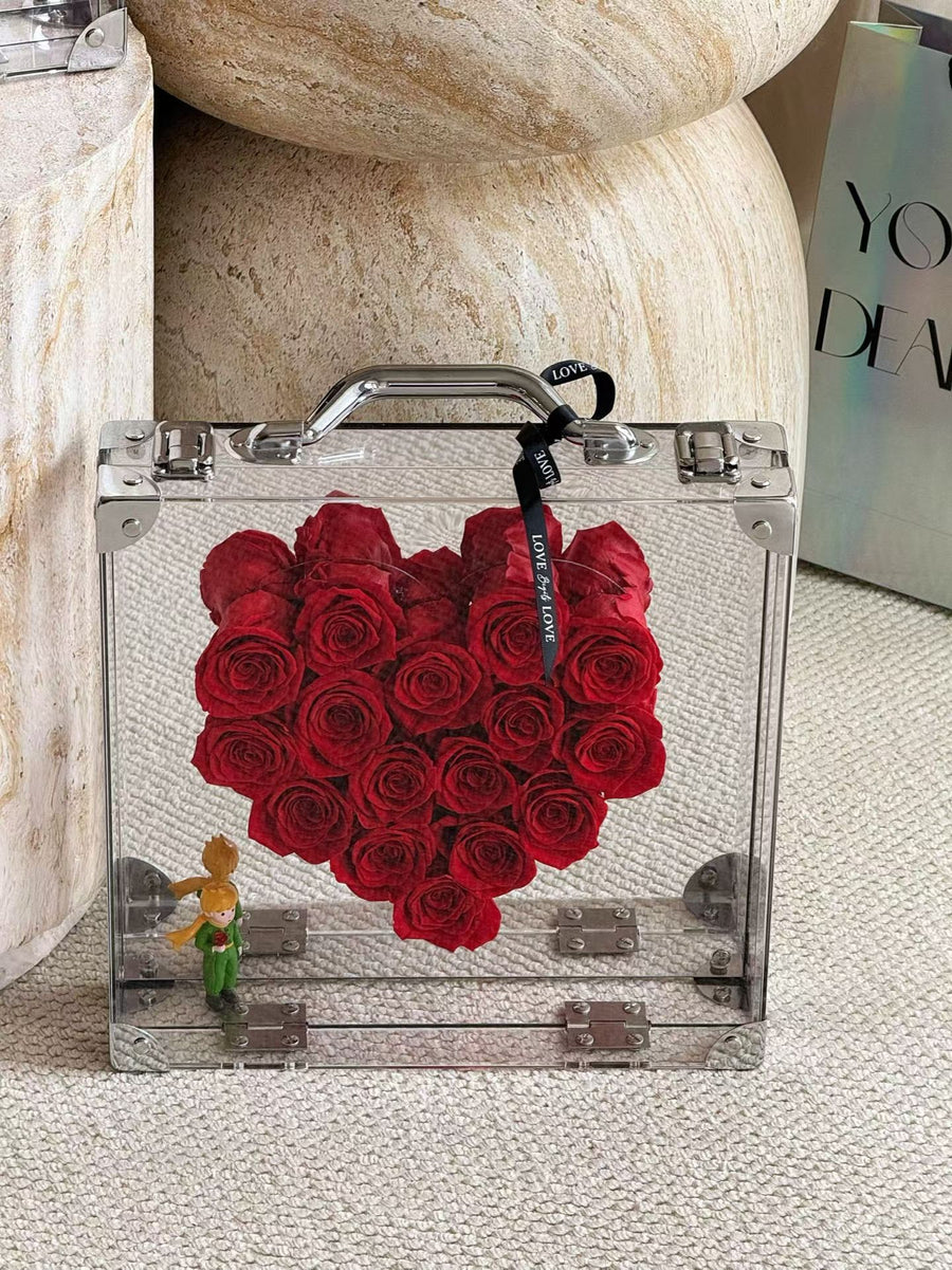 Little Prince Heart Preserved Rose Keepsake Box