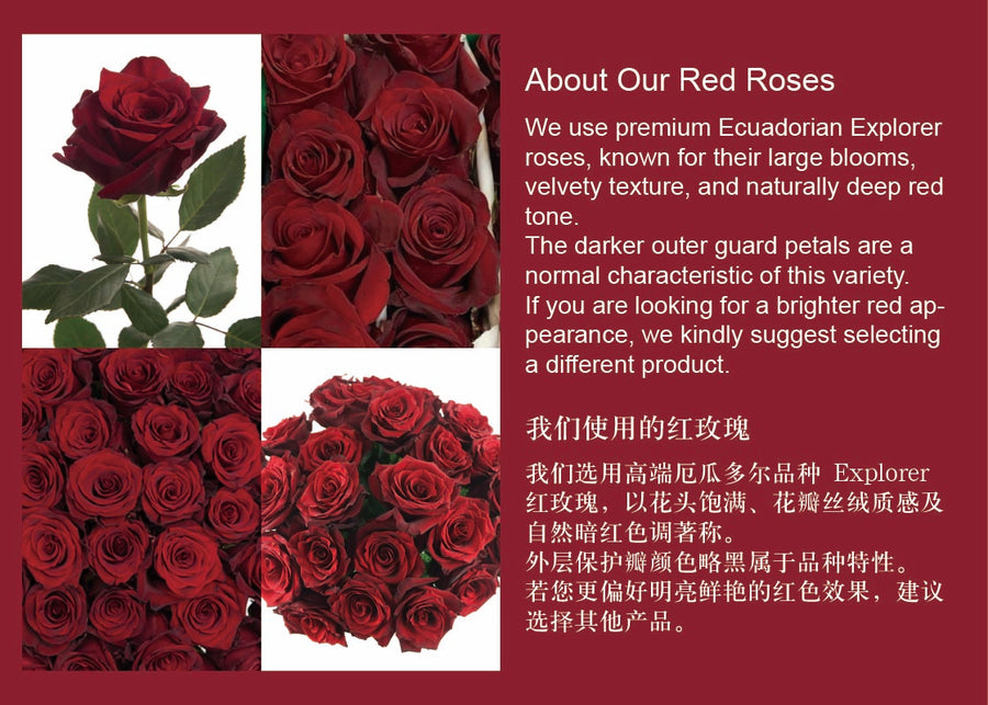 Classic Rose Bloom Box - Red