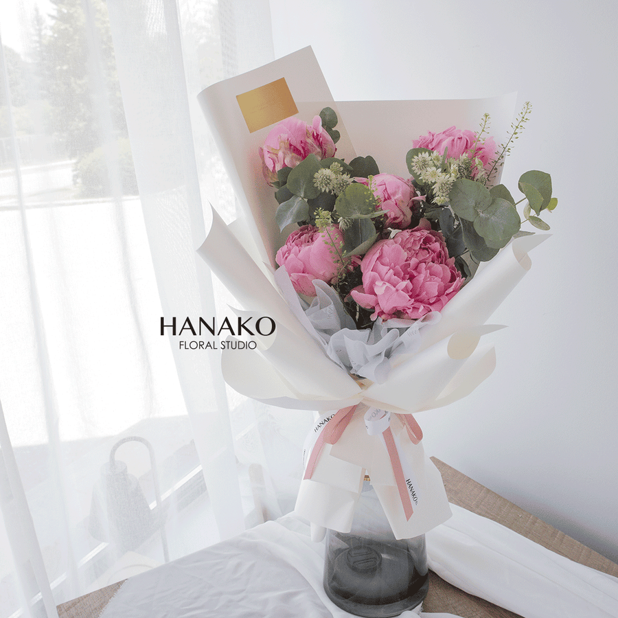 Korean Style Peony Bouquet(Pre-order 3 Days in Advance)