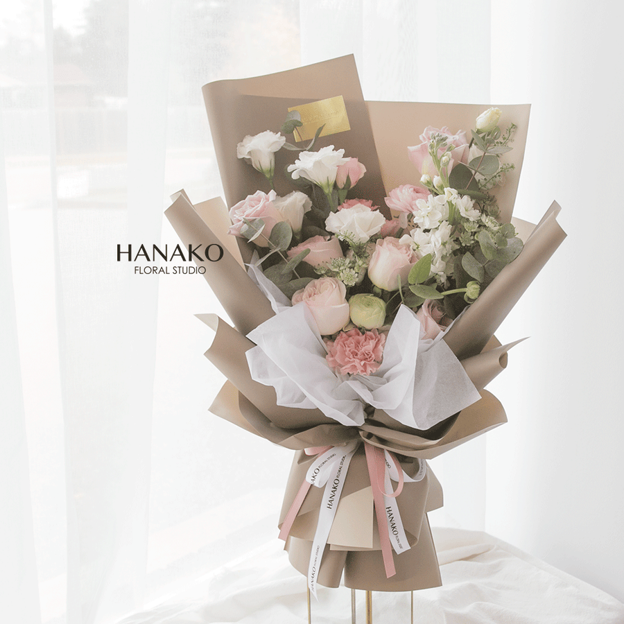 Graduation Assorted Glow Bouquet- Nude Serenity