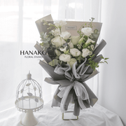 Graduation Assorted Glow Bouquet- White Whisper