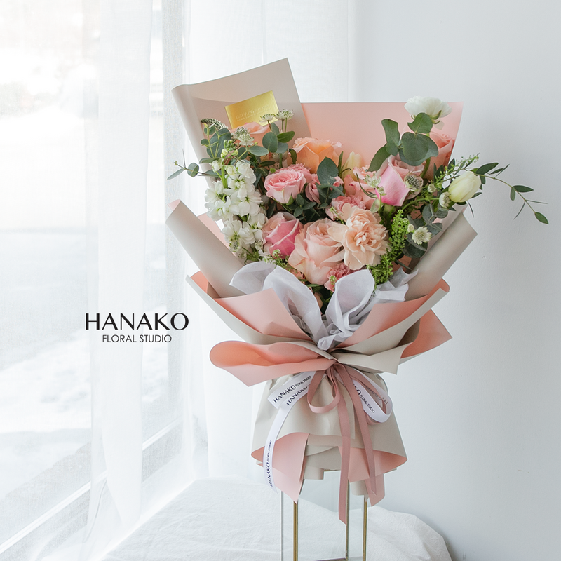 Graduation Assorted Glow Bouquet- Gold Blush