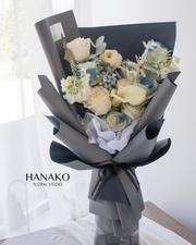 Graduation Assorted Glow Bouquet-Navy Blue