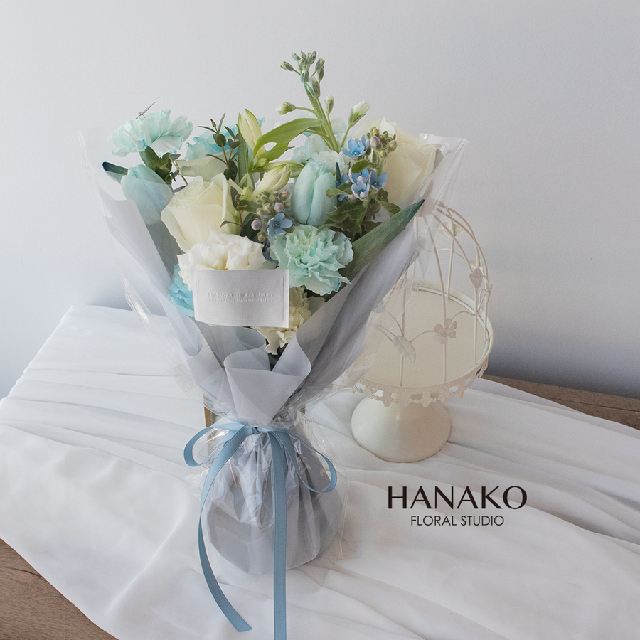 Graduation Daily Bouquet Style Light Blue