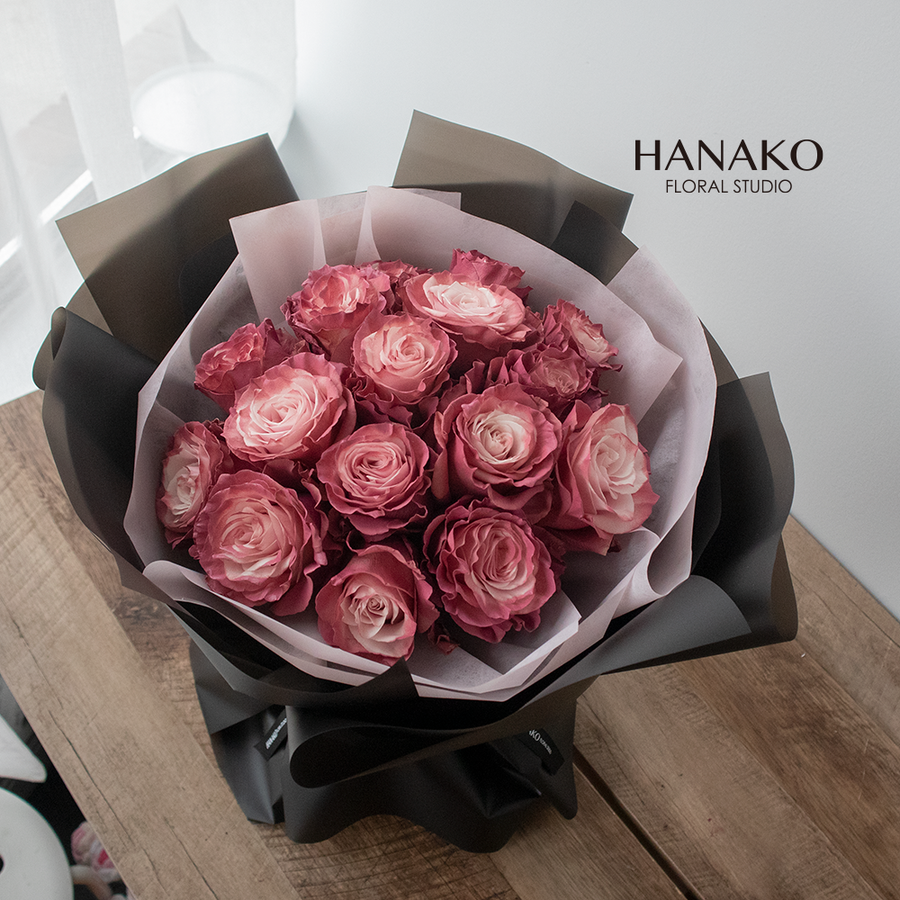 Classic Mauvs Rose Round Bouquet(Pre-order)