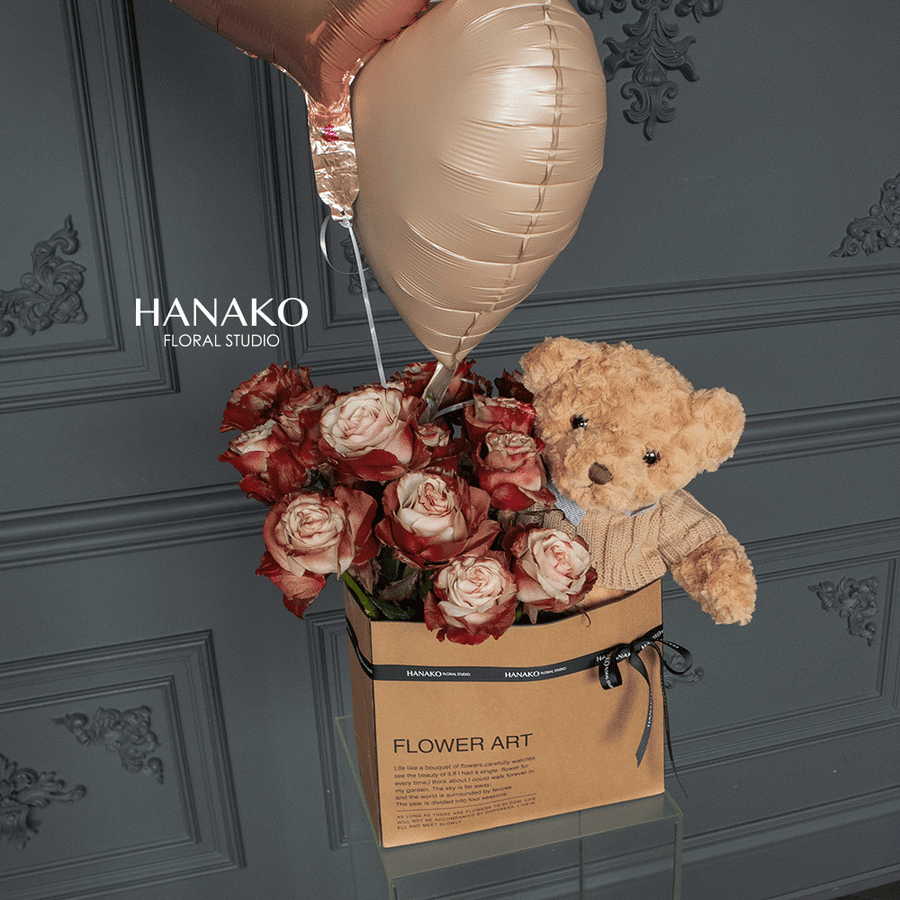 Teddy Bear Rose Hug Box(Pre-order)