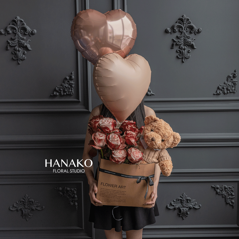 Teddy Bear Rose Hug Bag(Pre-order, 5 Days in Advance)
