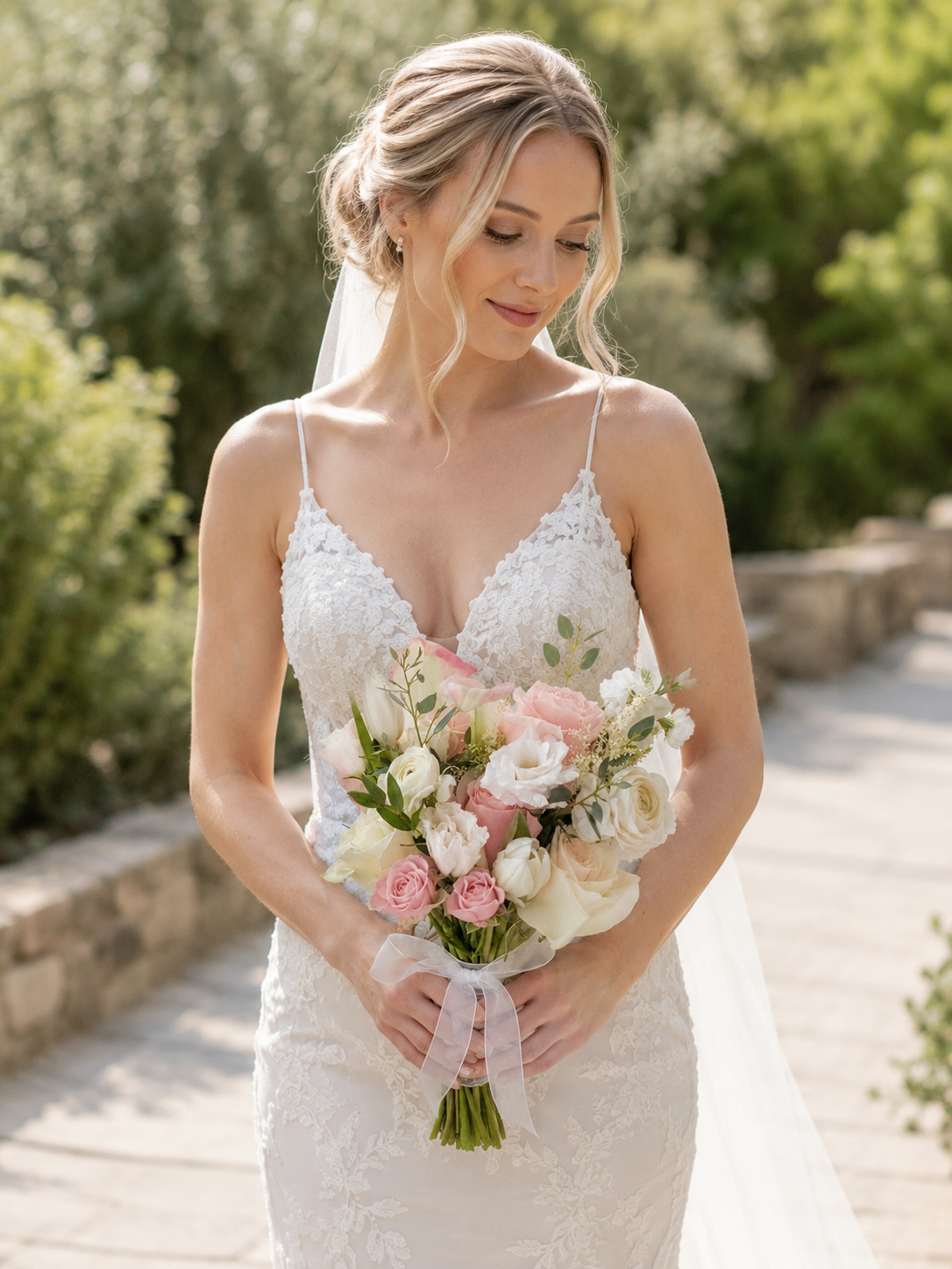 Blush Elegance One-side Bridal Bouquet