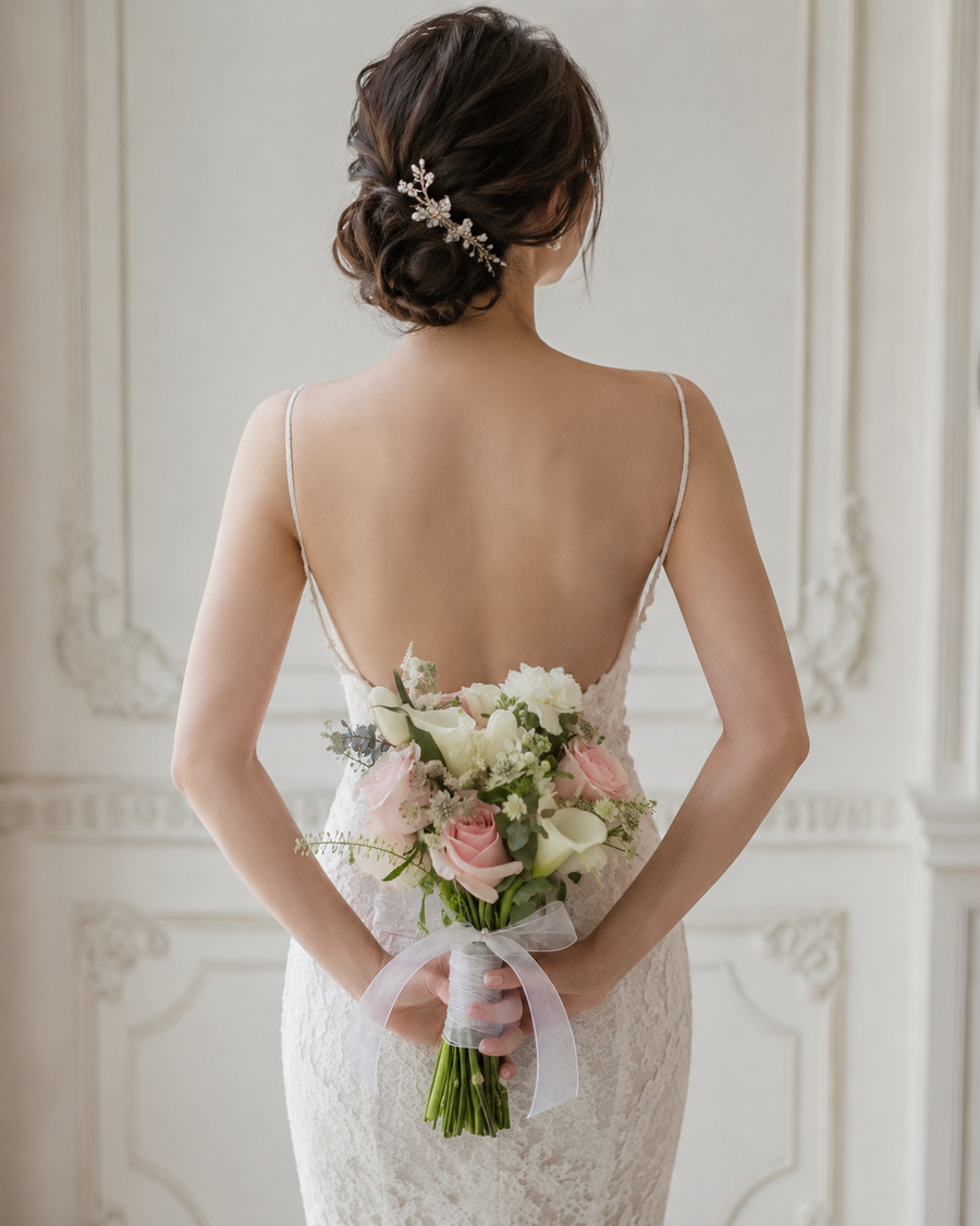 Classic Round Blush Bridal Bouquet
