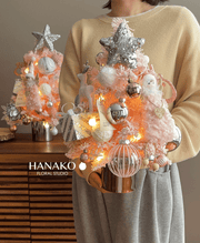 Mini Table Artificial Christmas Tree - Pink