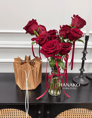 Red Rose with Vase
