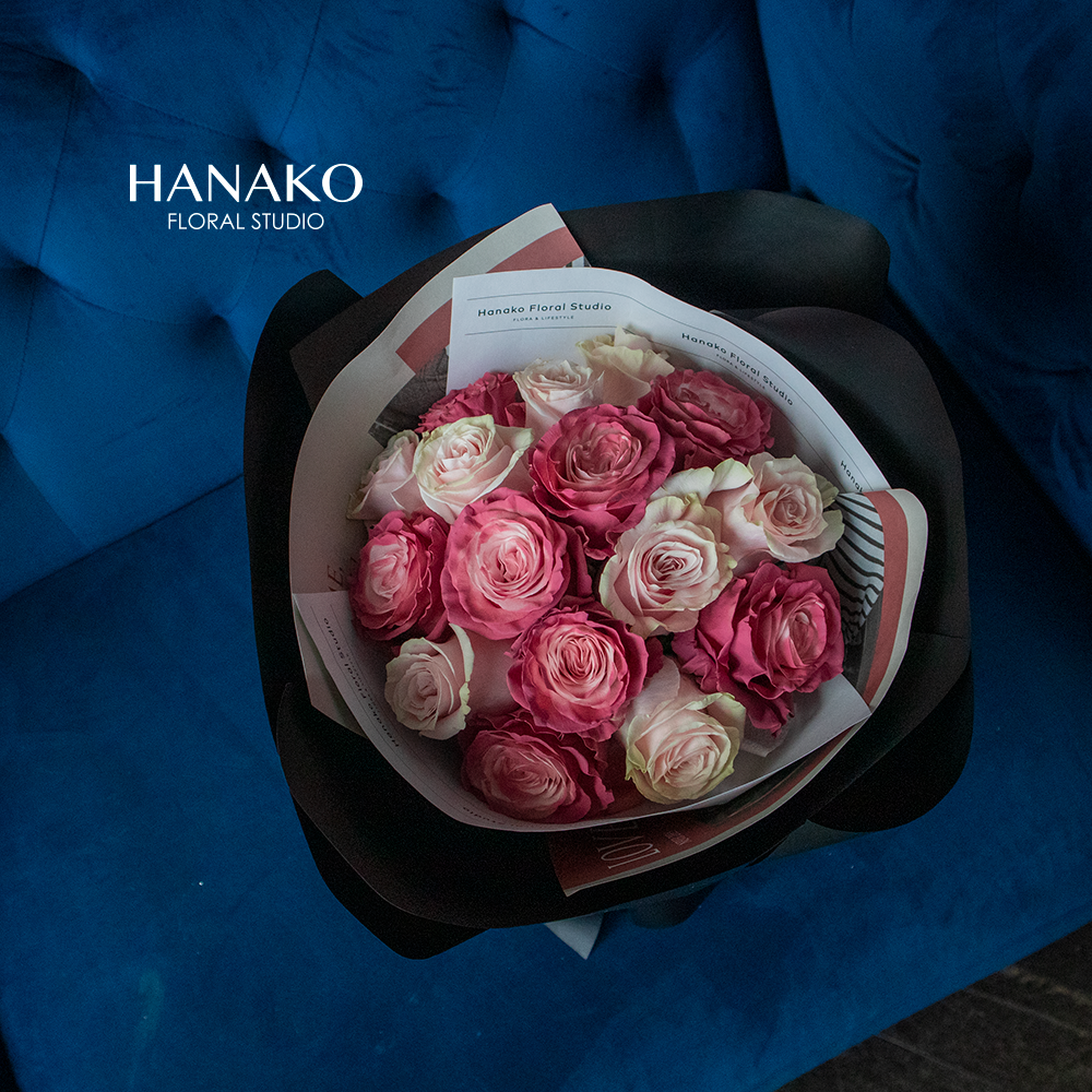 Classic Mauve Pink Rose Round Bouquet(Pre-order, 7 Days in Advance)