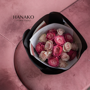 Classic Mauve Pink Rose Round Bouquet