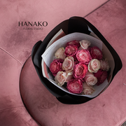 Classic Mauve Pink Rose Round Bouquet(Pre-order, 7 Days in Advance)