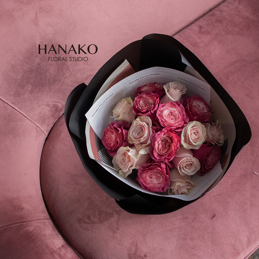 Classic Mauve Pink Rose Round Bouquet(Pre-order, 7 Days in Advance)