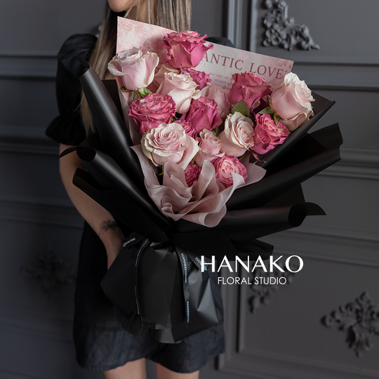 Vday 9/19 Mauve Pink Rose Bouquet