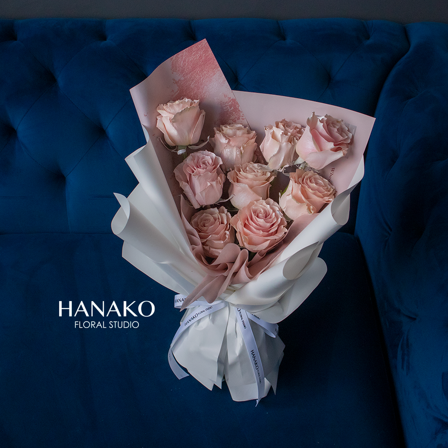 9/19 Golden Pink Rose Bouquet(Pre-order)