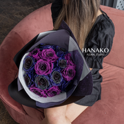 Vday Classic Purple Mix Rose Round Bouquet
