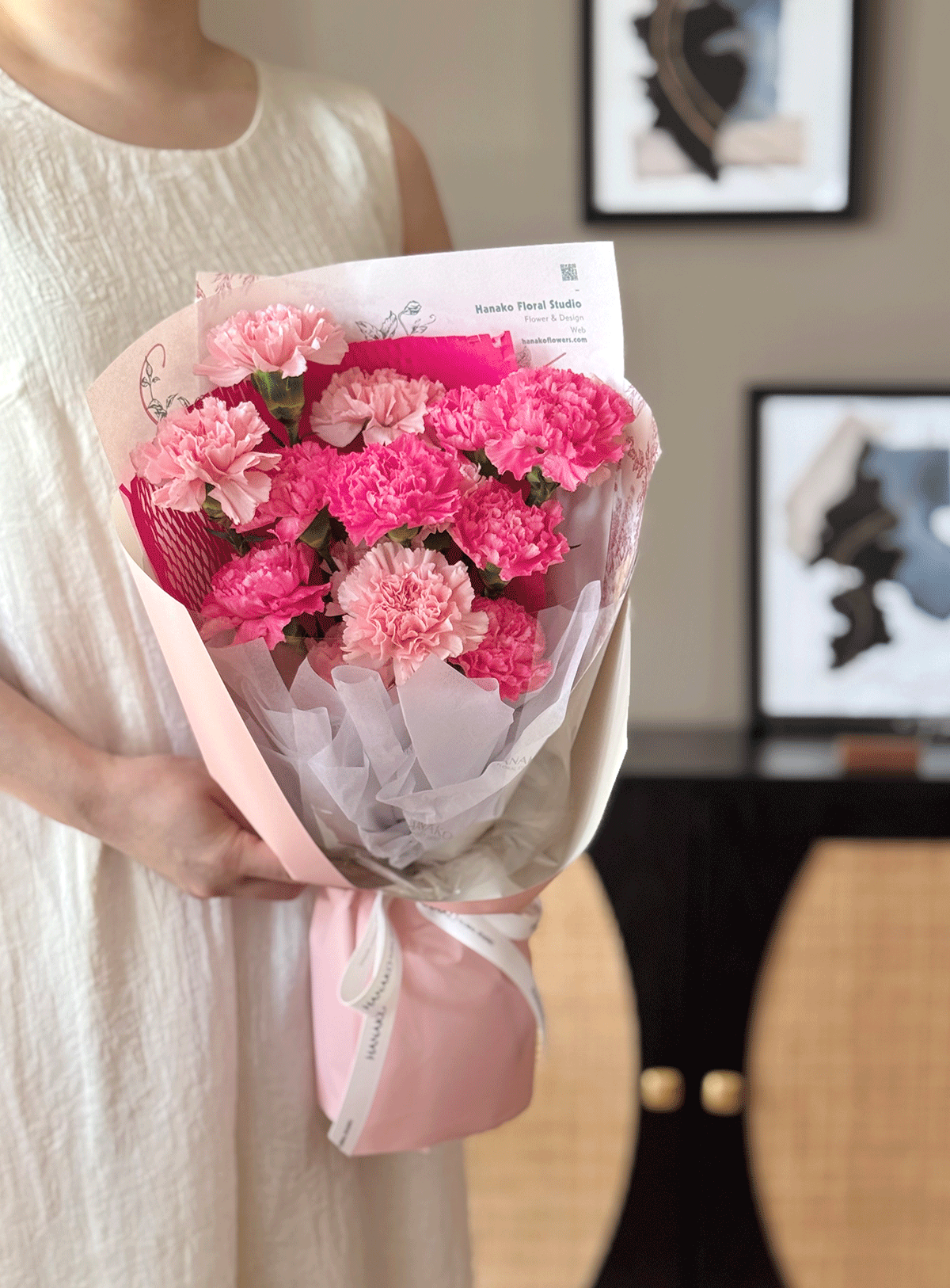 Mother's Day Color Études Carnation Bouquet-  Berry Pink