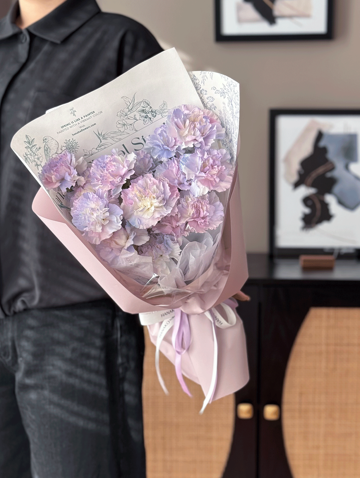 Mother's Day Color Études Carnation Bouquet- Mermaid Lilac