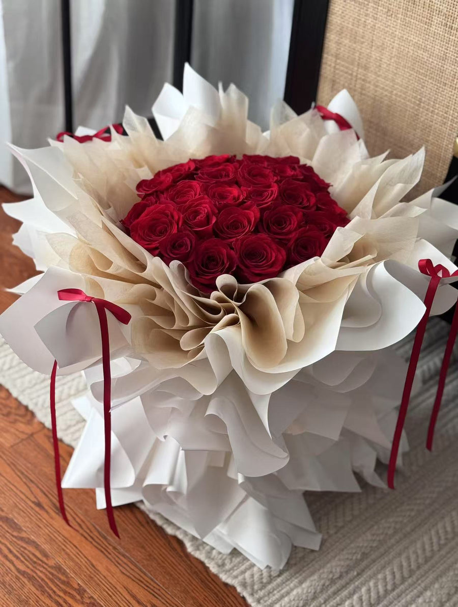 Ballet Bloom Rose Bouquet - Red Rose(Pre-order, 3 Days in Advance)