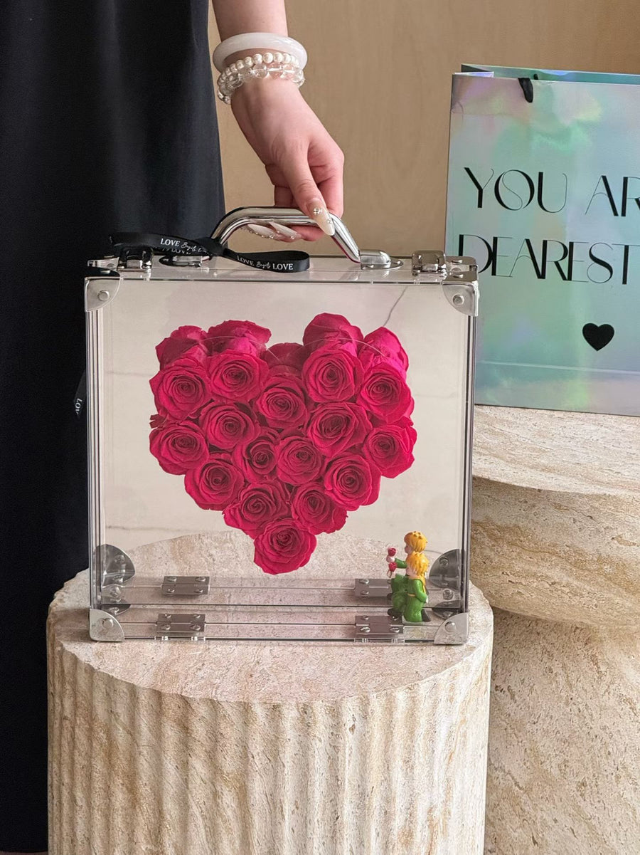 Little Prince Heart Preserved Rose Keepsake Box