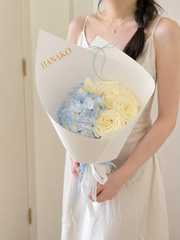 Hydrangea & Rose Bouquet(Pre-order 3 Days in Advance)