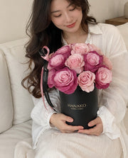 Qixi Two-Tone Rose Bloom Box – Golden Pink & Mauve
