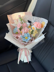 Bunny Keepsake Graduation Crochet Bouquet