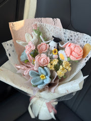 Bunny Keepsake Graduation Crochet Bouquet