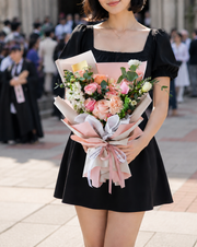 Graduation Assorted Glow Bouquet- Gold Blush