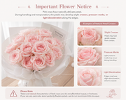 Ballet Bloom Rose Bouquet - Mixed Pink and White Rose(Pre-order, 7 Days in Advance)