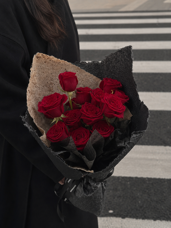 Qixi Paper Mono Rose Bouquet – Classic Red