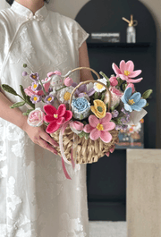 Mother’s Day Crochet Flower Basket – Sweet Bloom