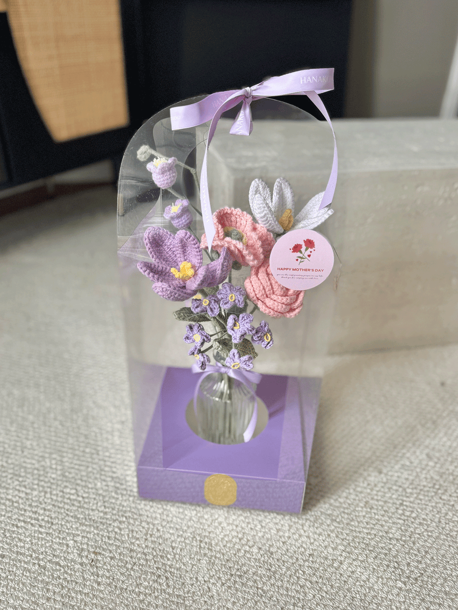 Mother's Day Crochet Flower Vase Arrangement – Petite Bloom