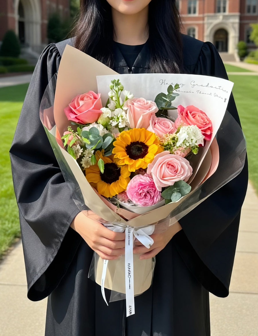 Grad Bloom – Sunny Signature Mixed Bouquet