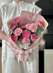 Mother's Day Color Études Carnation Bouquet-  Berry Pink