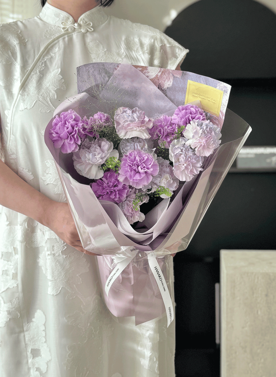 Mother's Day Color Études Carnation Bouquet- Mermaid Lilac