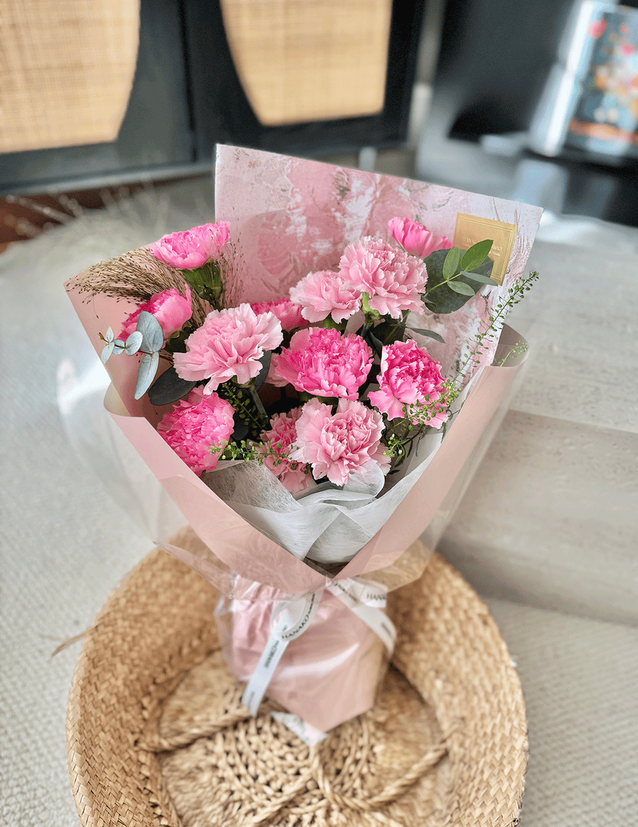Mother's Day Color Études Carnation Bouquet-  Berry Pink