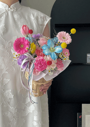 Mother's Day Ice Cream Style Flower Basket – Bright Mix
