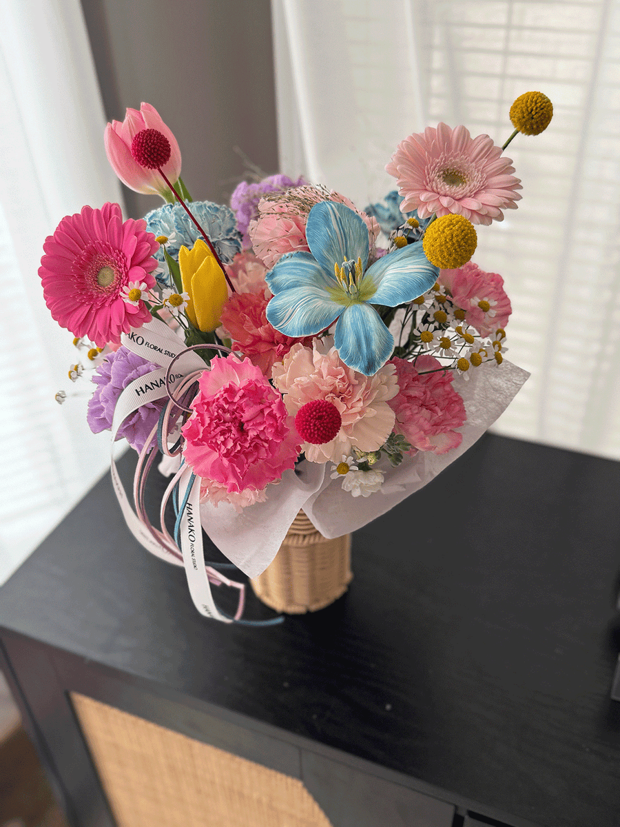 Mother's Day Ice Cream Style Flower Basket – Bright Mix