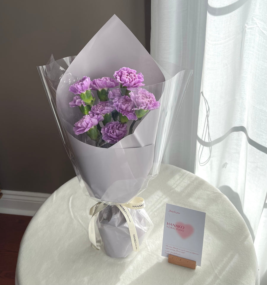 Mother's Day Daily Purple Carnation Bouquet