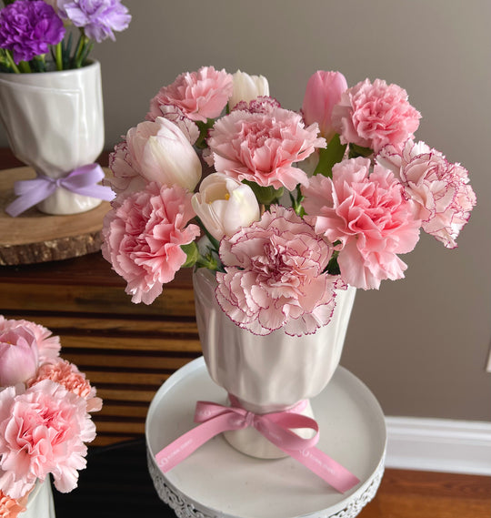 Mother's Day Pink Flowers Pot