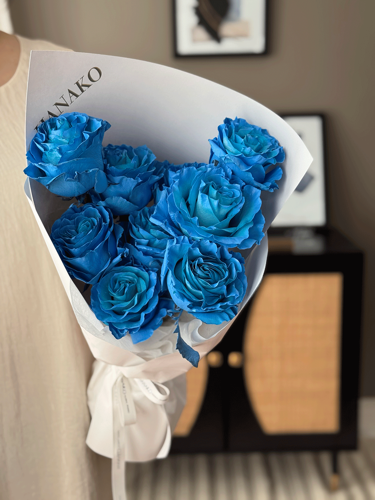 Qixi 9/19 Ice Queen Blue Rose Bouquet