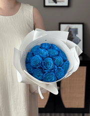 Qixi Classic Ice Queen Blue Round Bouquet