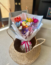Rainbow Smile Crochet Bouquet